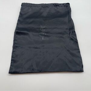 Authentic Yves Saint Laurent Drawstring Black Satin Dust bag w/Black Logo